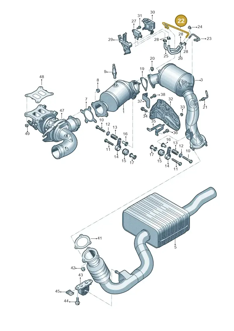 8W0131205F — Audi A5 Sportback (2016-2020) diagram 897253350, position 22