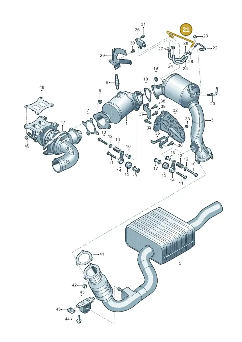 8W0131205F — Audi A6 2.0 (2018-) diagram 435253370, position 21
