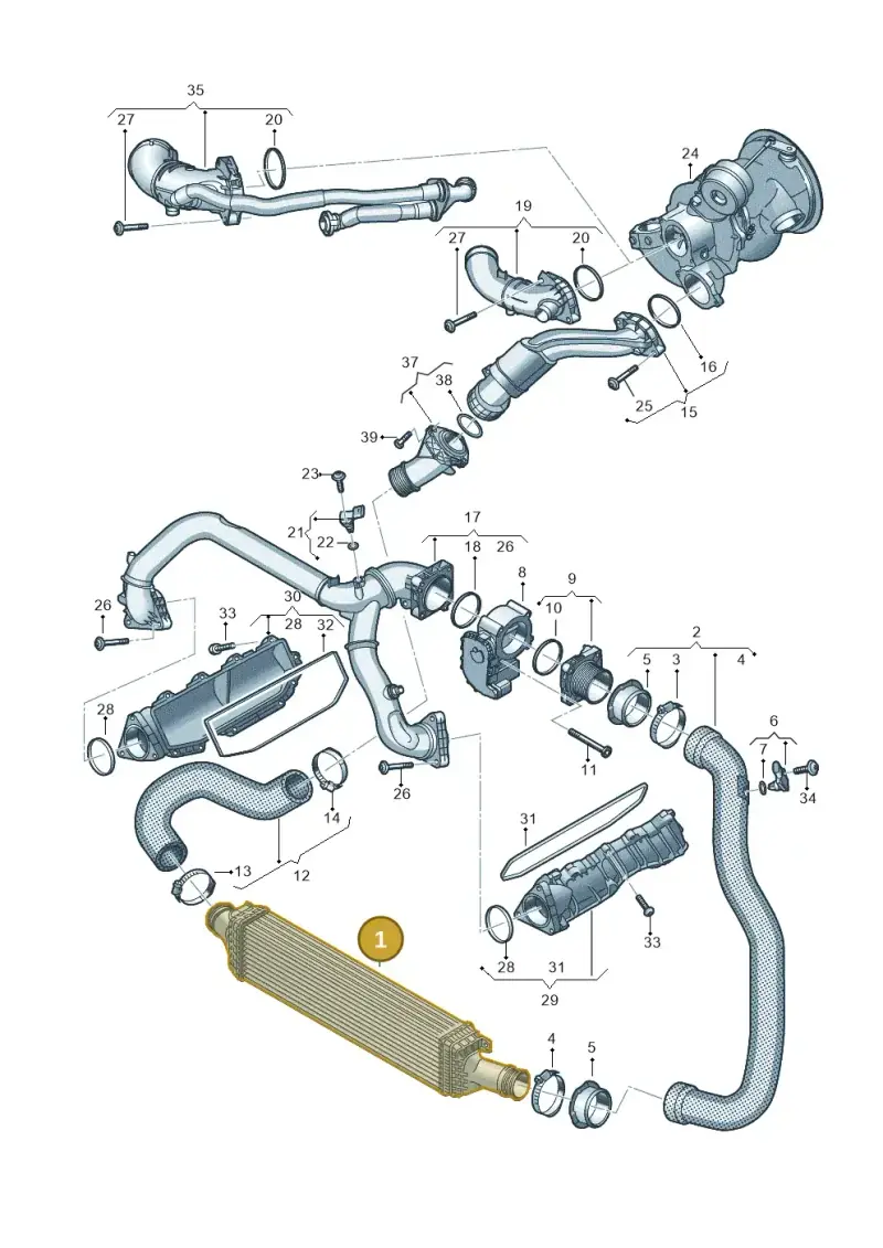 8W0145805AC — Audi A6 (2018-2025) diagram 435145500, position 1