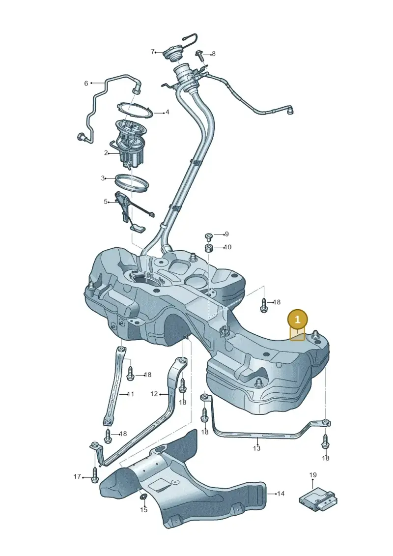8W0201055 — Audi RS4 Avant (2017-2025) diagram 847201000, position 1