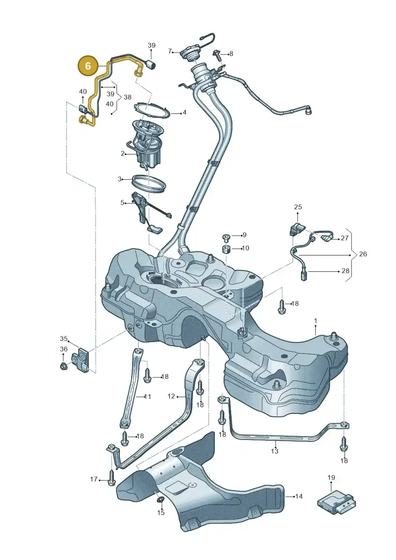 8W0201220A — Audi RS4 Avant (2017-) diagram 847201200, position 6