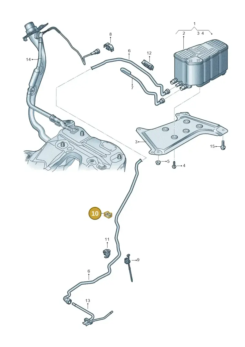 8W0201449D — Audi A6 (2018-2025) diagram 430201810, position 10