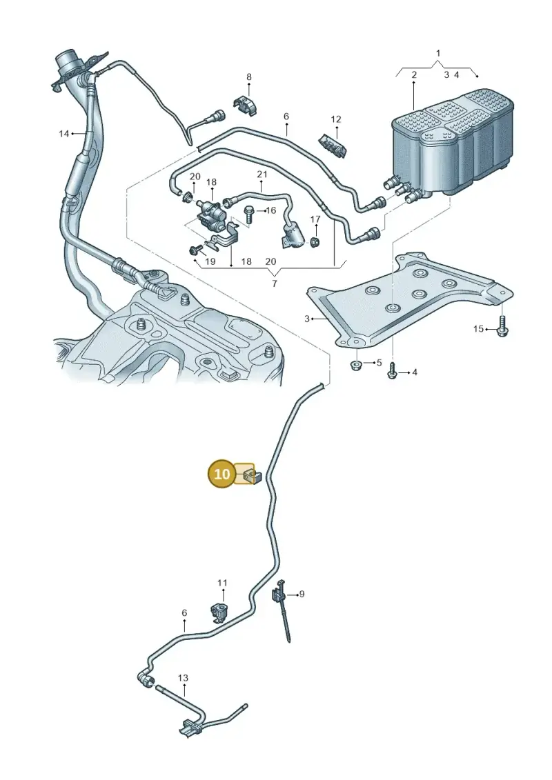 8W0201449D — Audi RS6 Avant (2019-2025) diagram 430201840, position 10