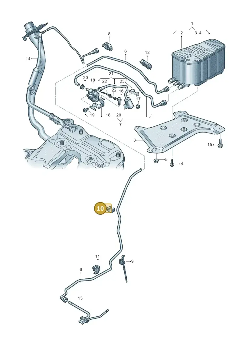 8W0201449D — Audi RS7 Sportback (2019-2025) diagram 430201850, position 10