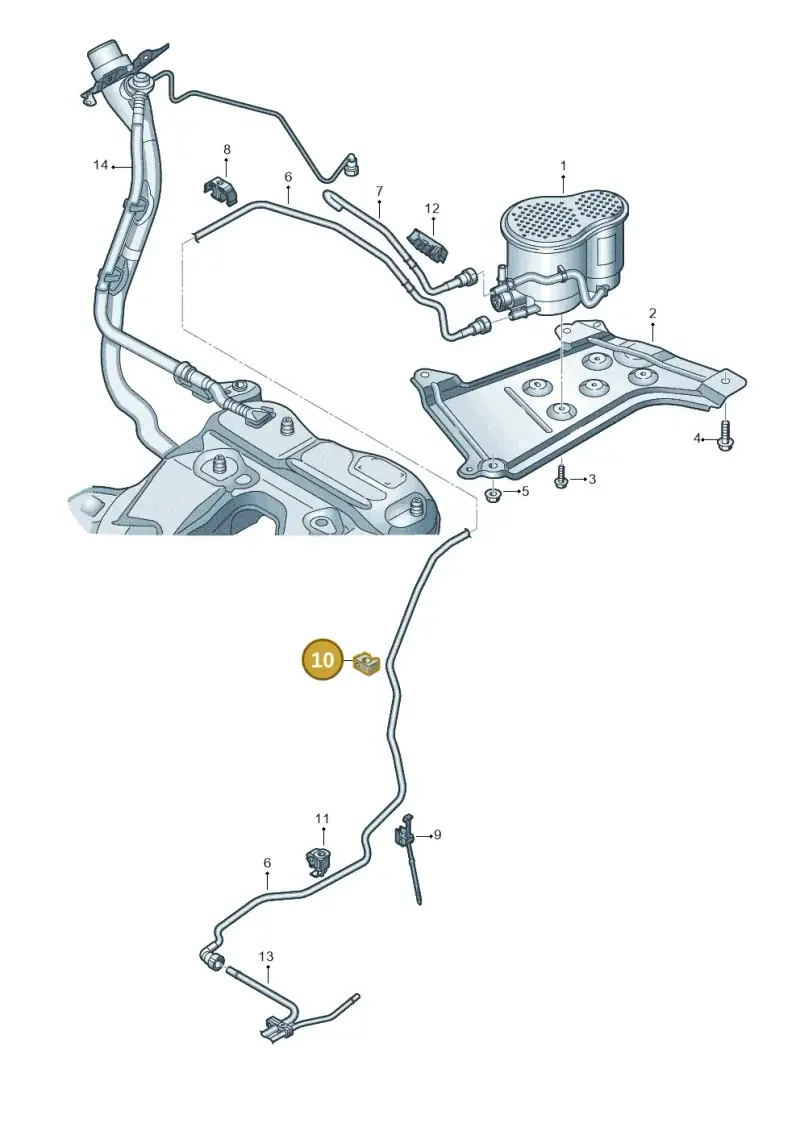 8W0201449D — Audi A6 (2018-2025) diagram 435201800, position 10