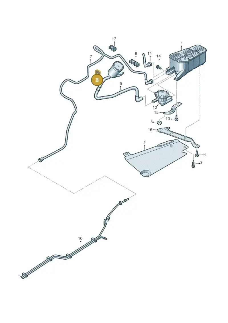 8W0201449D — Audi RS4 Avant (2017-2025) diagram 849201820, position 8