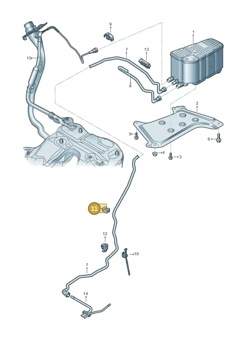 8W0201449D — Audi RS6 Avant (2019-2025) diagram 538201830, position 11