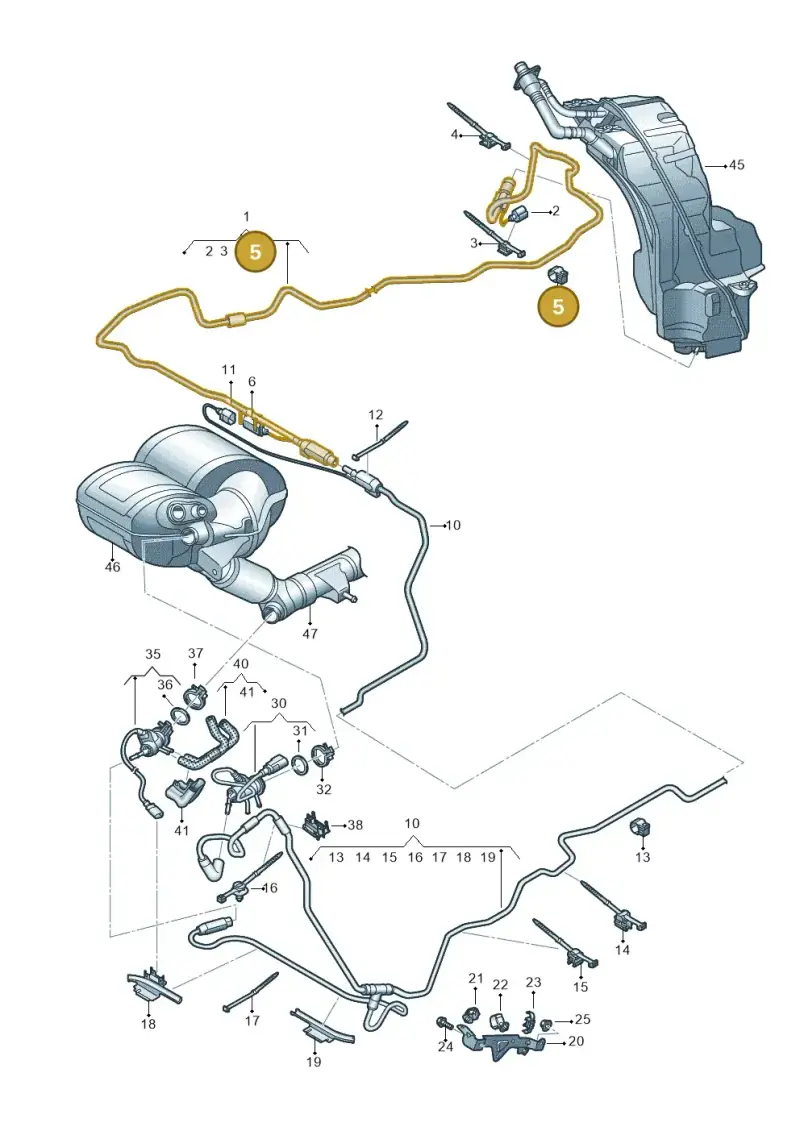 8W0201449J — Audi Q8 Quattro 3,0 (2018-) diagram 429201500, position 5