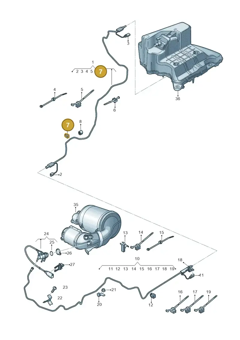 8W0201449J — Audi A6 2.0 (2018-) diagram 430201072, position 7