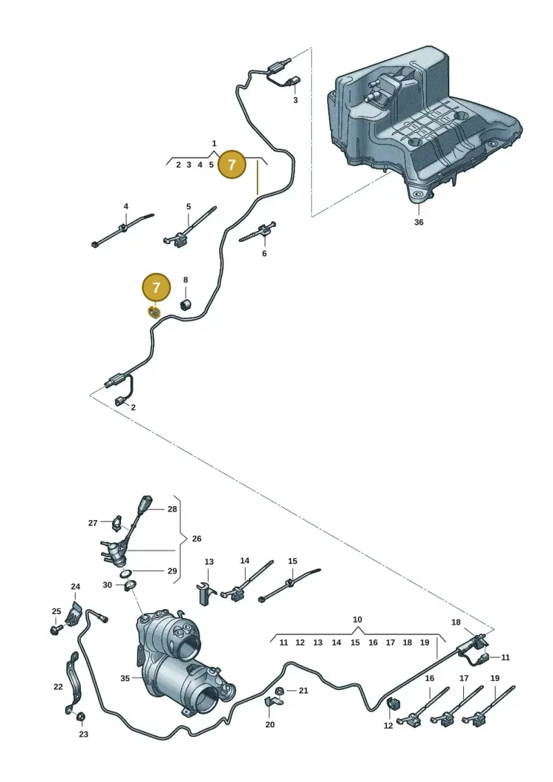 8W0201449J — Audi A6 2.0 (2018-) diagram 435201065, position 7