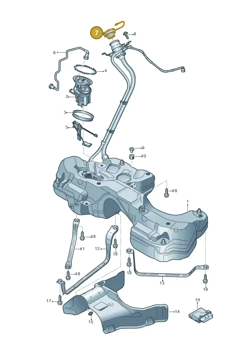 8W0201550A — Audi RS4 Avant (2017-2025) diagram 847201000, position 7