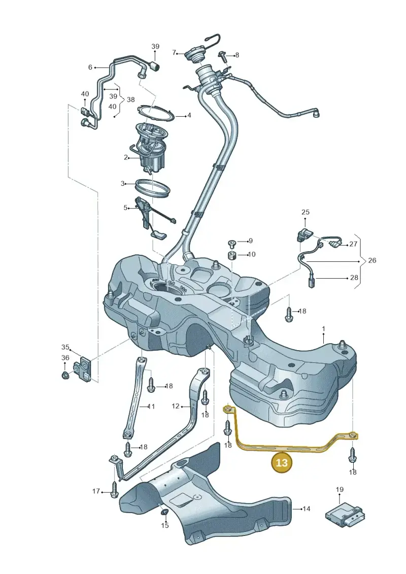 8W0201653 — Audi RS4 Avant (2017-) diagram 847201200, position 13