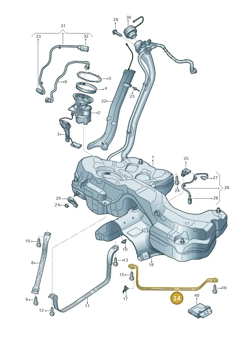 8W0201653K — Audi RS5 Sportback (2017-2025) diagram 847201150, position 14