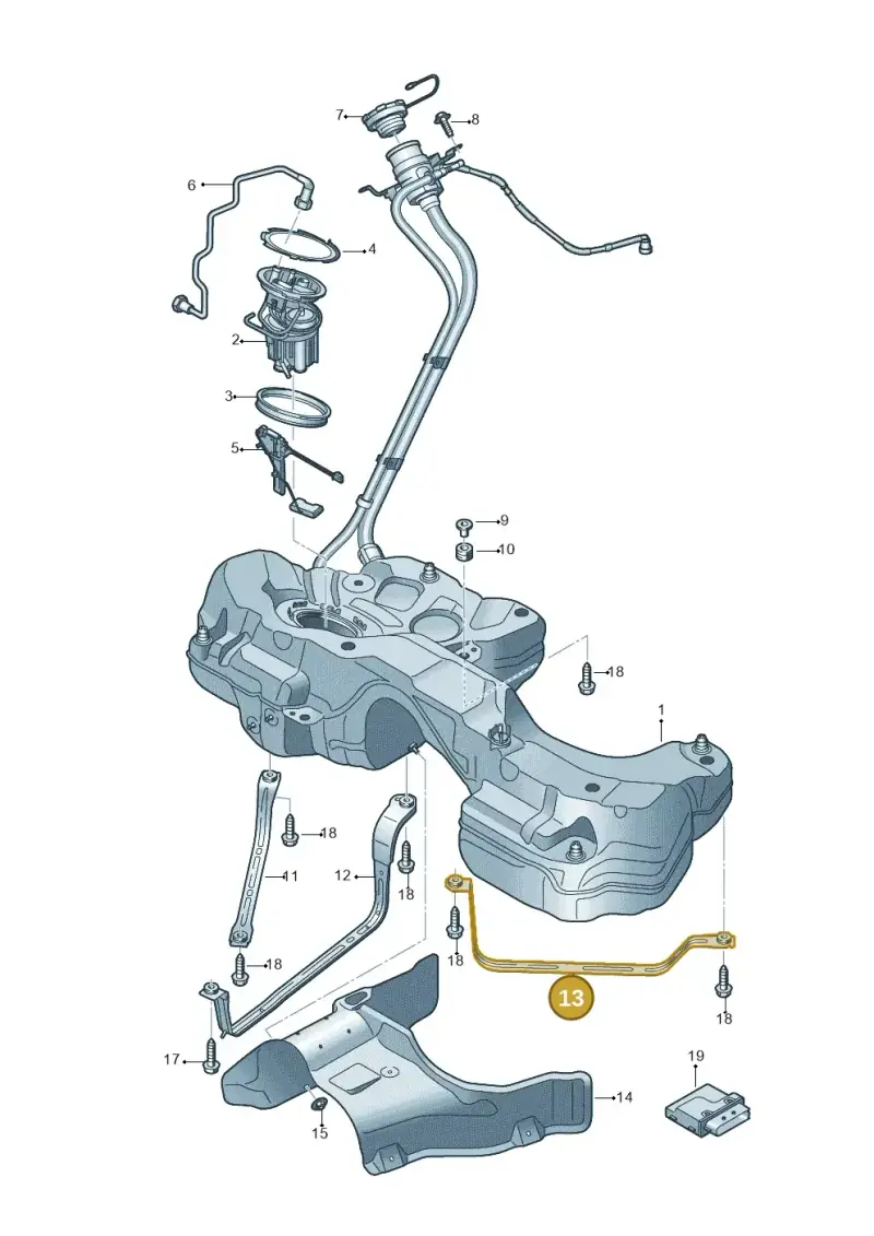 8W0201653 — Audi RS4 Avant (2017-) diagram 847201000, position 13