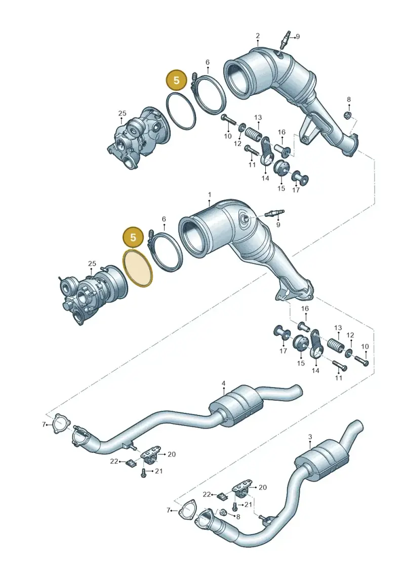 8W0253115 — Audi A6 (2018-2025) diagram 435253430, position 5