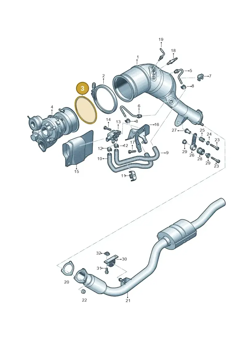8W0253115 — Audi A6 (2018-2025) diagram 435253440, position 3