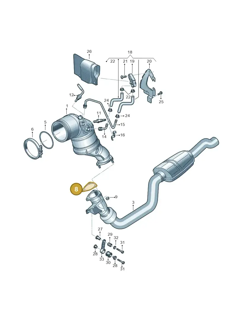 8W0253115D — Audi RS6 Avant (2019-) diagram 838253500, position 8