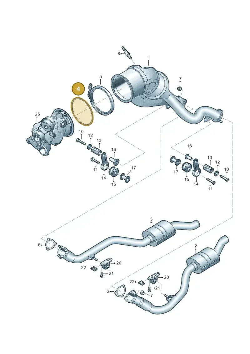8W0253115G — Audi A6 2.0 (2018-) diagram 435253450, position 4