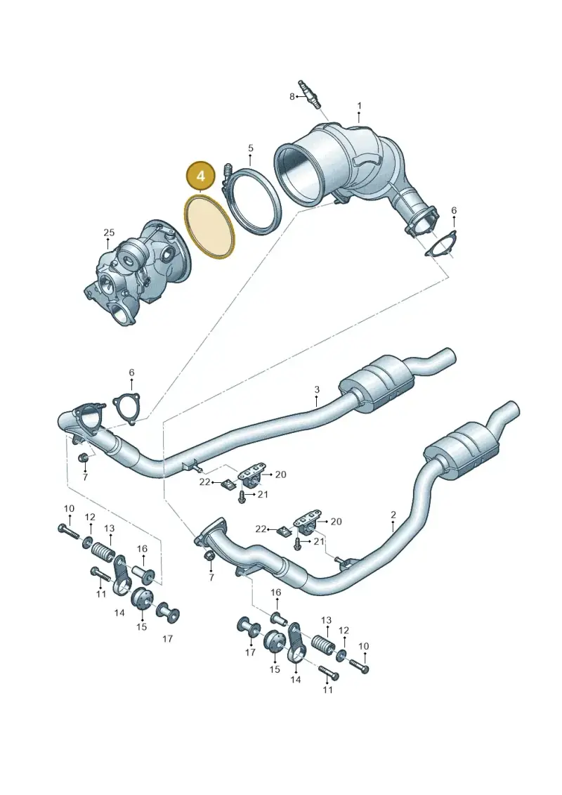8W0253115G — Audi A8L (2017-2022) diagram 849253600, position 4