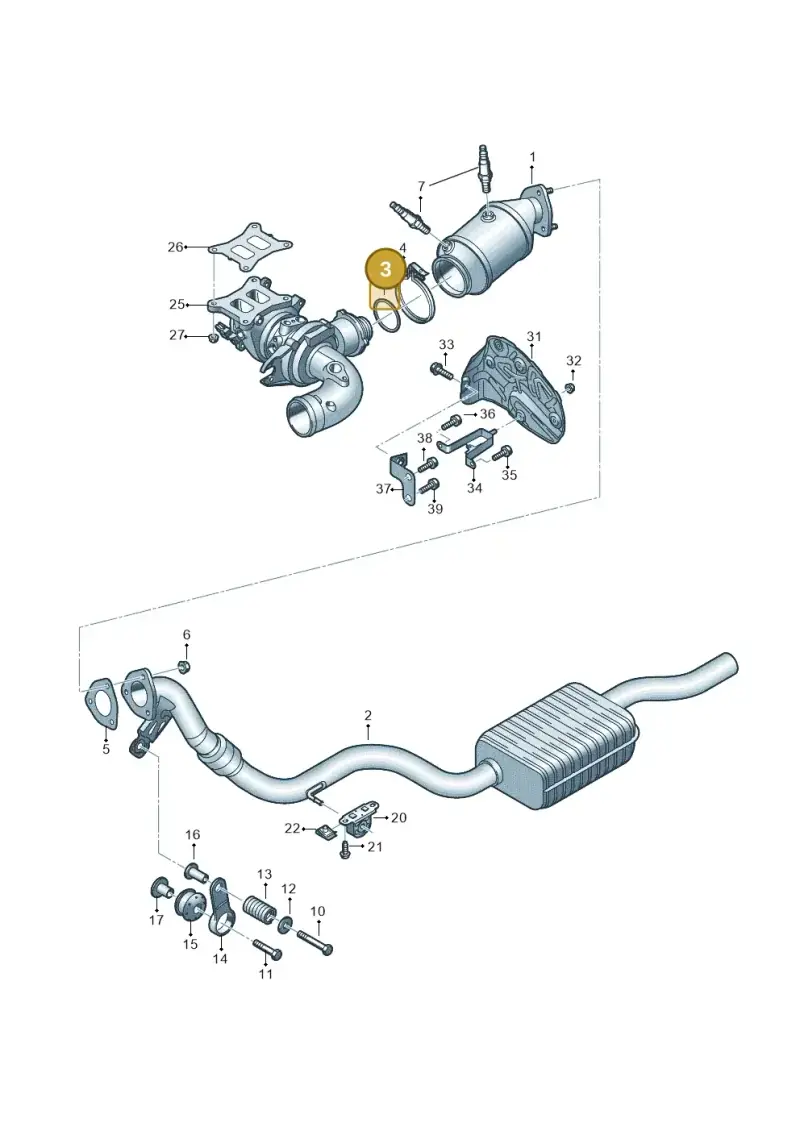 8W0253115Q — Audi A6 2.0 (2018-) diagram 430253385, position 3