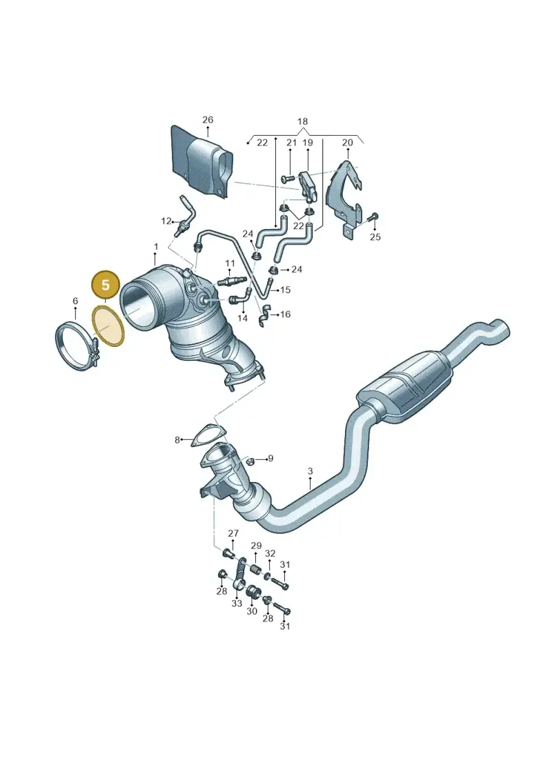 8W0253115 — Audi RS6 Avant (2019-2025) diagram 838253500, position 5