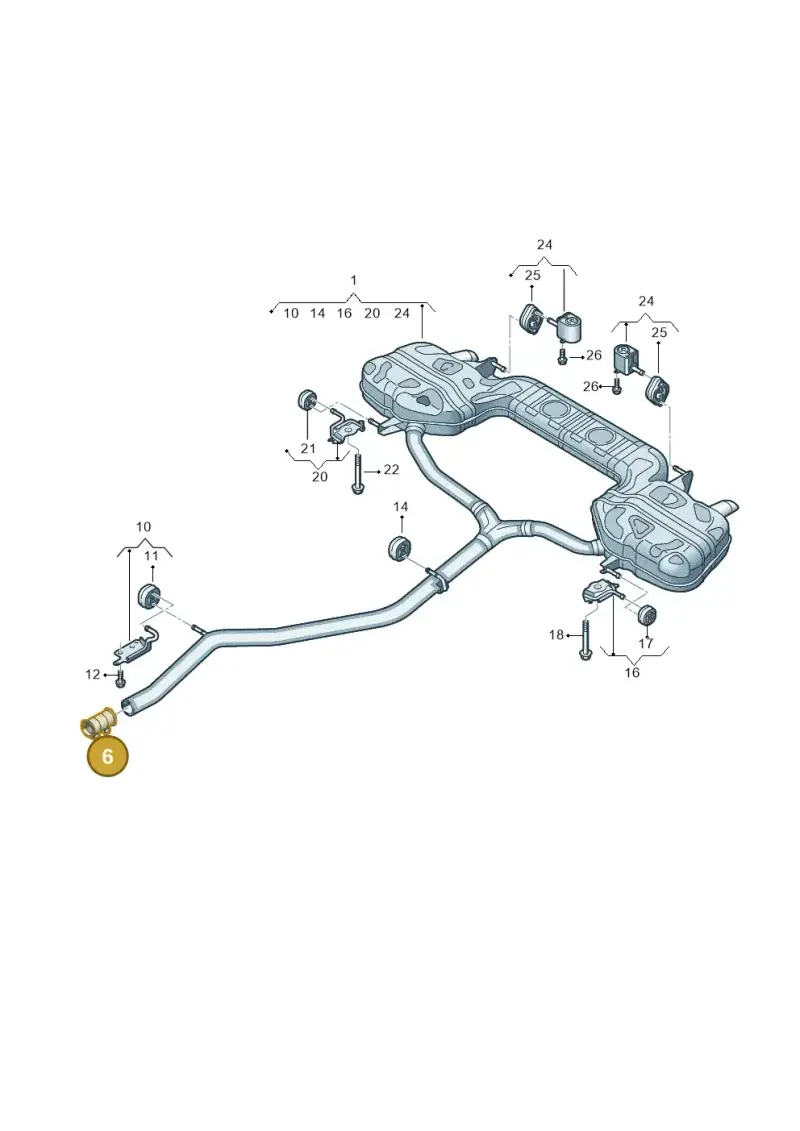 8W0253141A — Audi A6 2.0 (2018-) diagram 435253850, position 6
