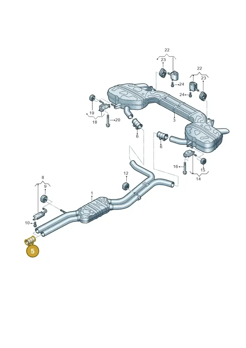 8W0253141A — Audi A6 2.0 (2018-) diagram 435253860, position 5