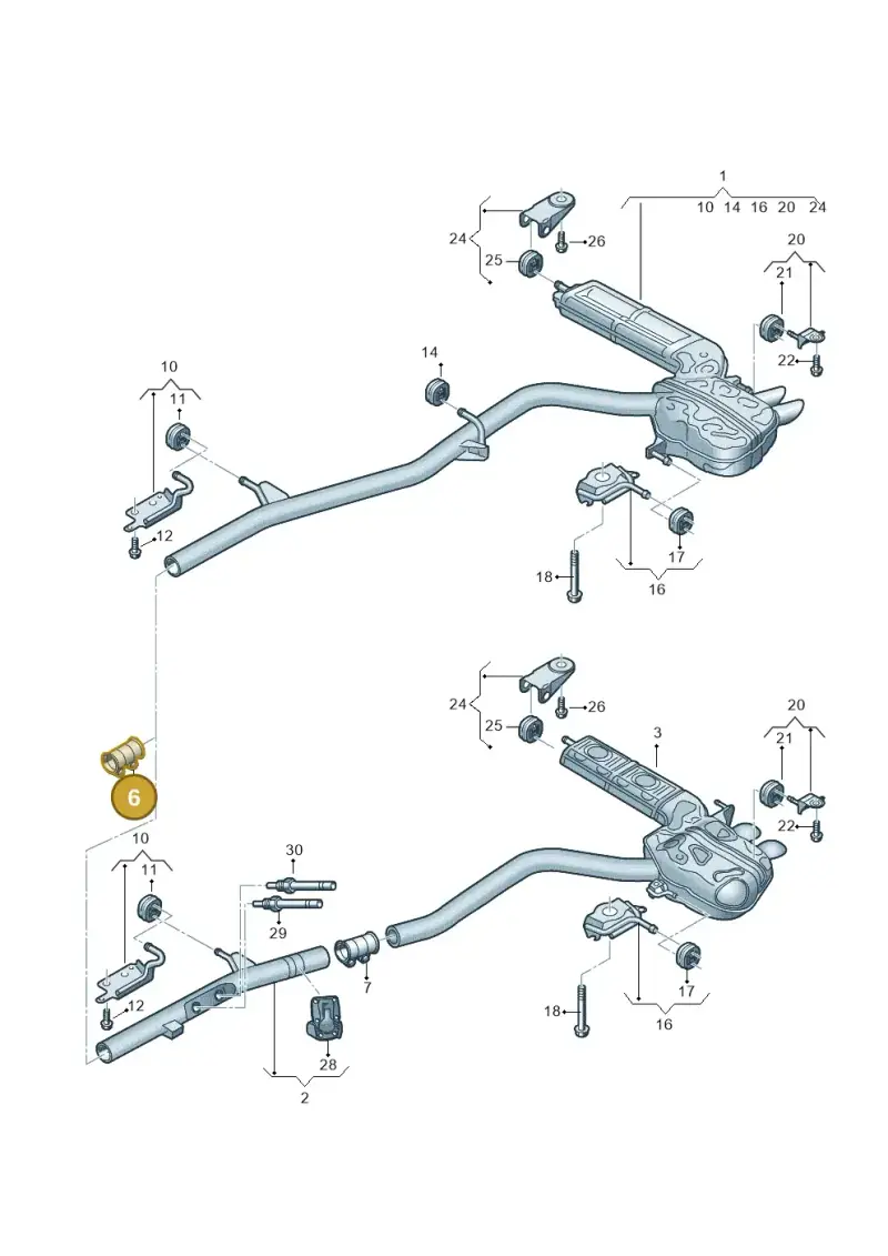 8W0253141A — Audi A6 2.0 (2018-) diagram 435253960, position 6