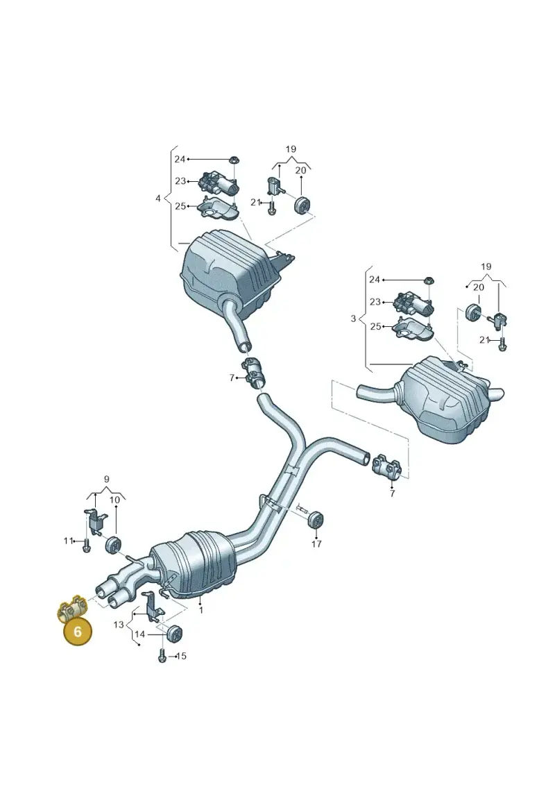 8W0253141A — Audi A8L (2017-2022) diagram 838253840, position 6