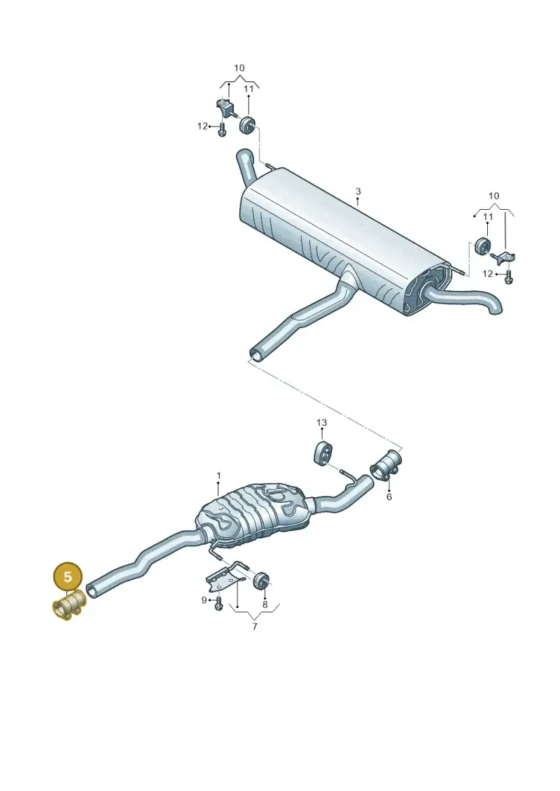 8W0253141A — Audi Q5 (2016-2020) diagram 896253840, position 5