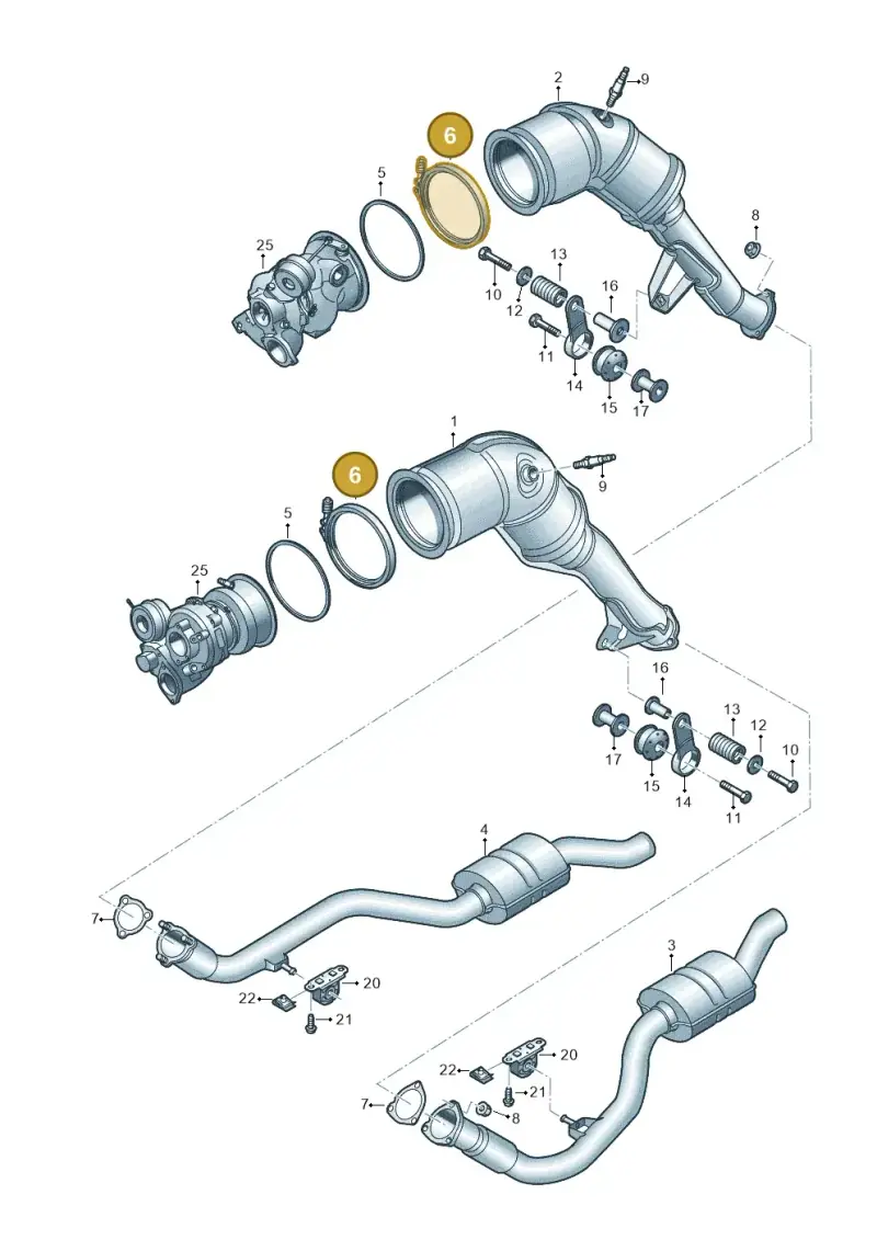 8W0253725D — Audi A6 (2018-2025) diagram 435253430, position 6