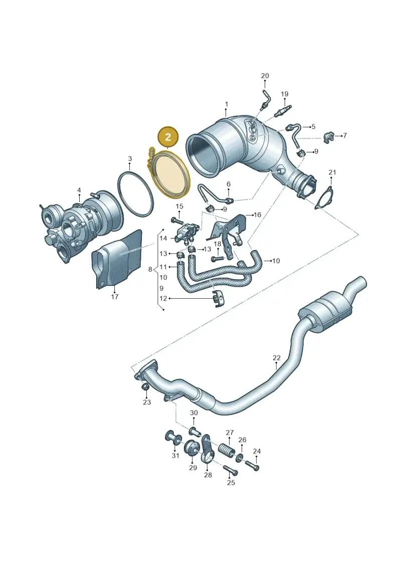 8W0253725D — Audi RS4 Avant (2017-2025) diagram 438253495, position 2