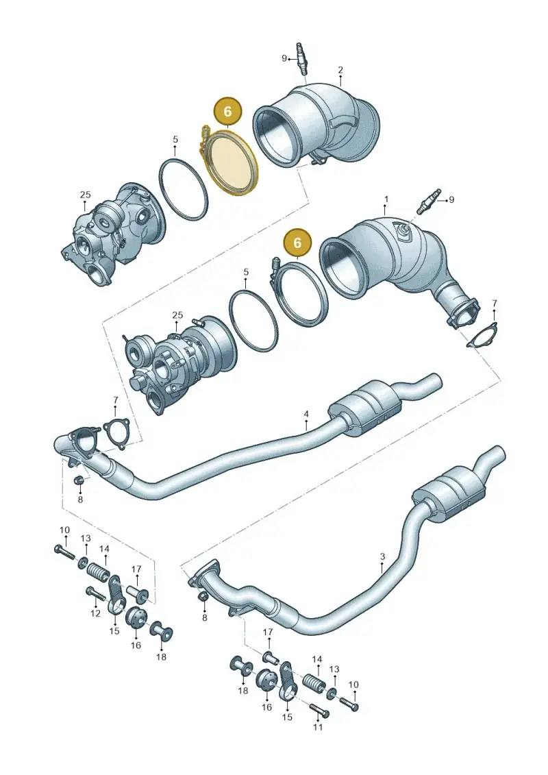 8W0253725D — Audi RS4 Avant (2017-2025) diagram 847253600, position 6