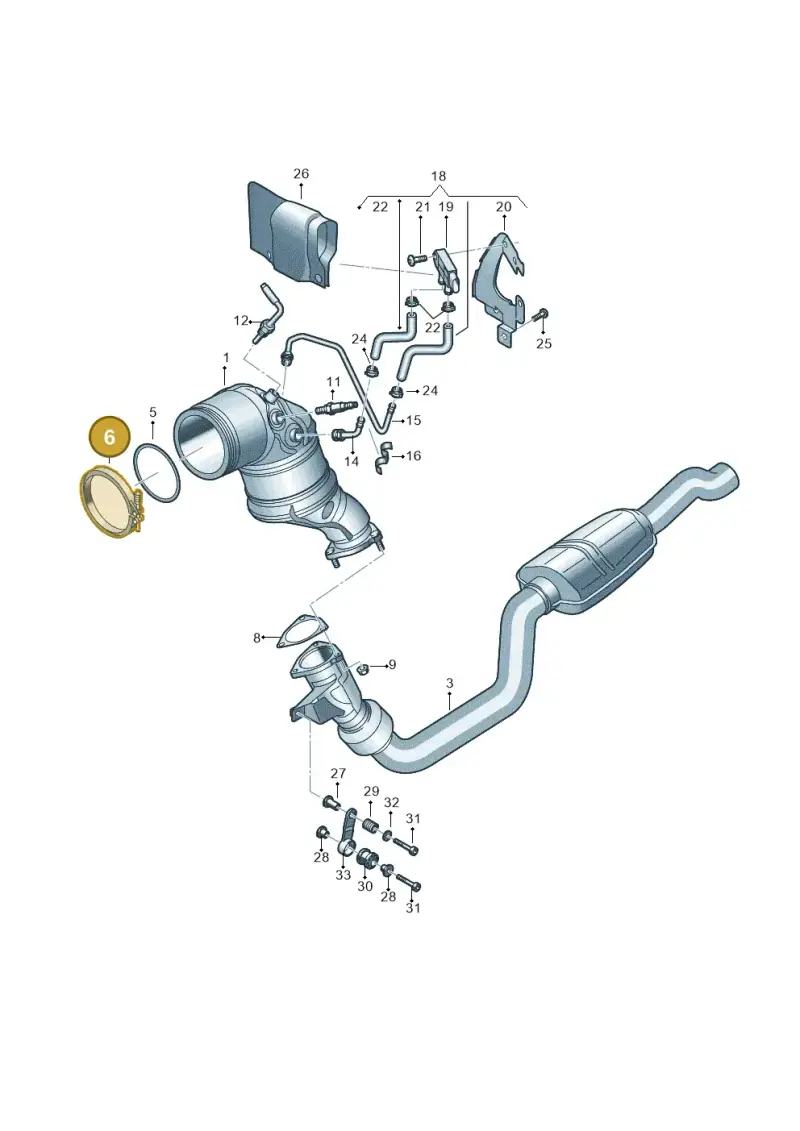 8W0253725D — Audi RS6 Avant (2019-2025) diagram 838253500, position 6