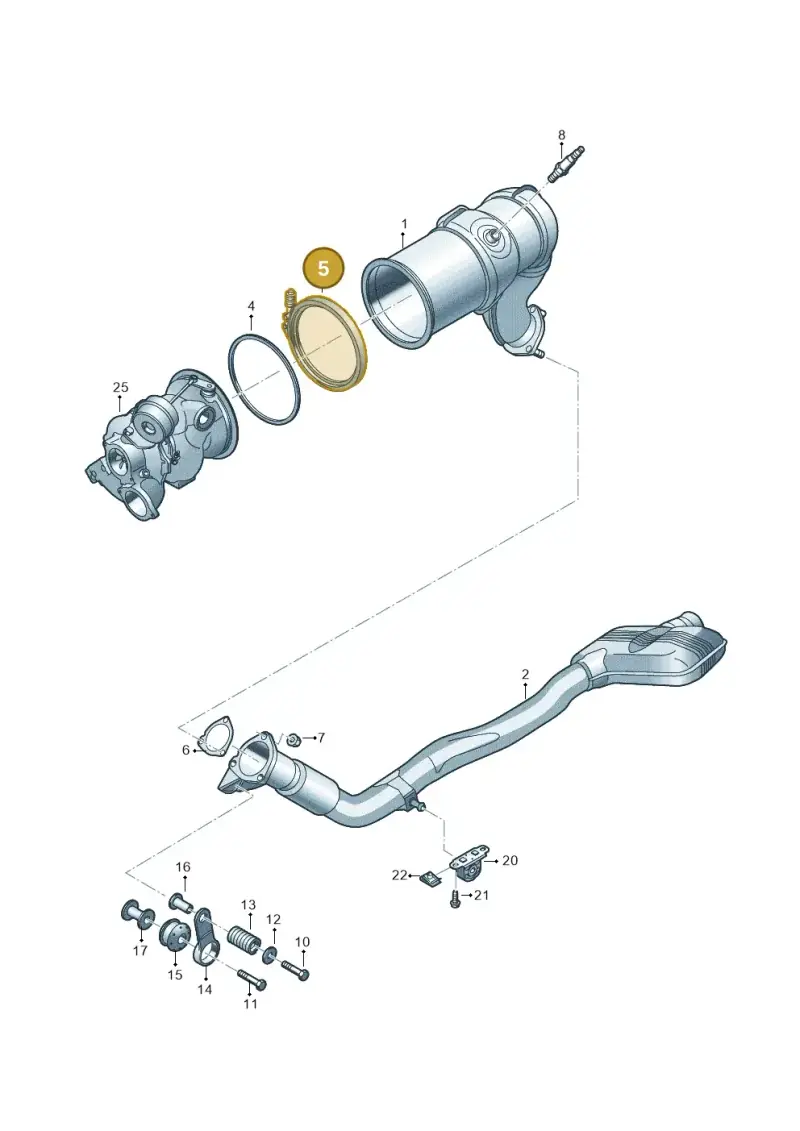 8W0253725G — Audi Q8 Quattro 3,0 (2018-) diagram 429253450, position 5