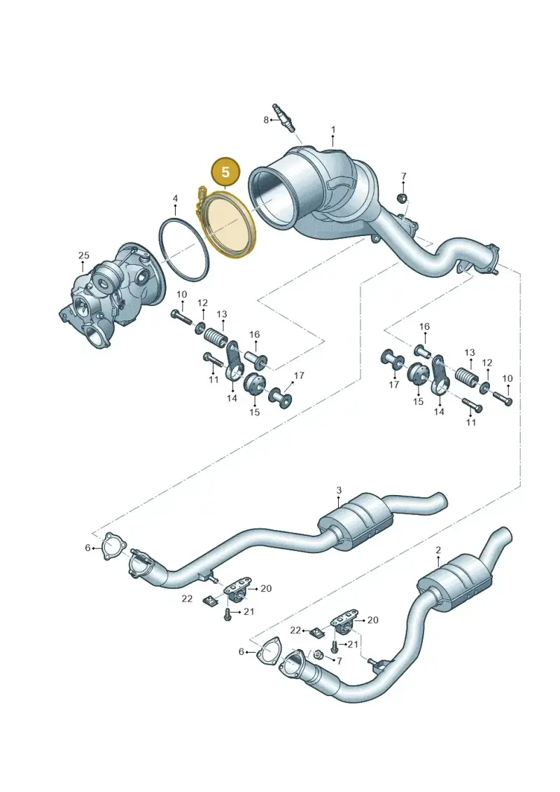 8W0253725G — Audi A6 2.0 (2018-) diagram 435253450, position 5