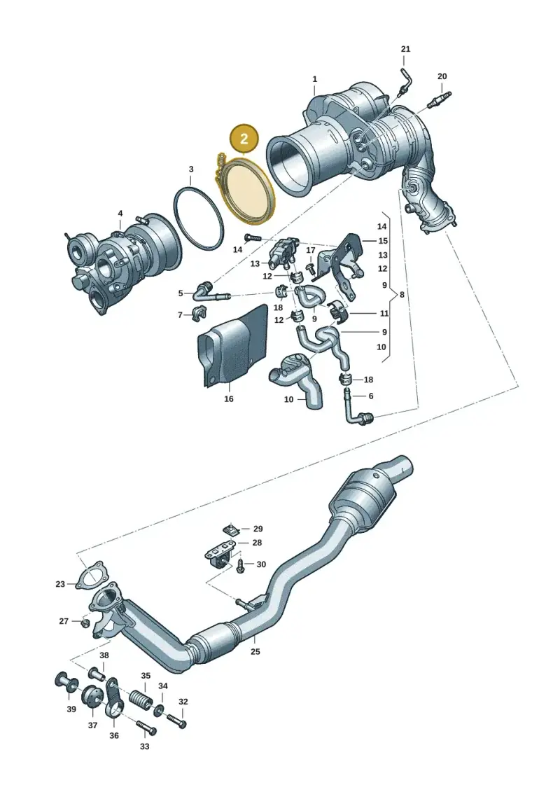 8W0253725G — Audi Q8 Quattro 3,0 (2018-) diagram 859253048, position 2