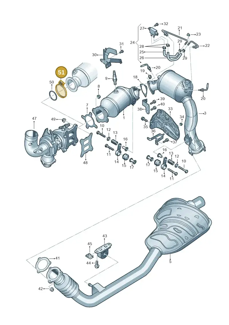 8W0253725K — Audi Q8 Quattro 3,0 (2018-) diagram 429253350, position 51