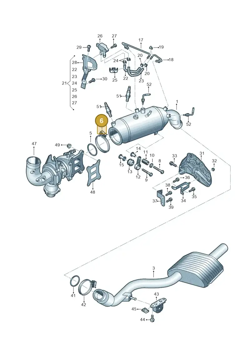 8W0253725K — Audi Q5 (2016-2020) diagram 849253051, position 6
