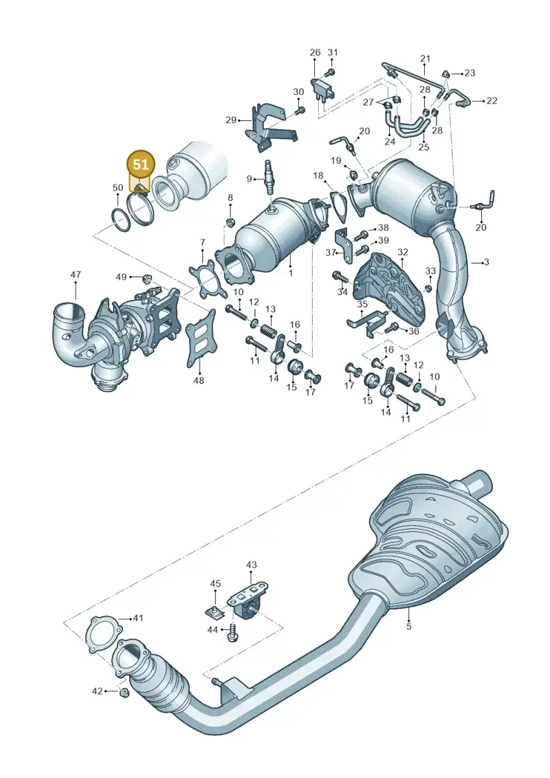 8W0253725K — Audi A6 2.0 (2018-) diagram 896253530, position 51