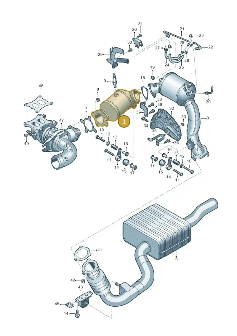 8W0254253D — Audi A6 (2018-2025) diagram 435253370, position 1