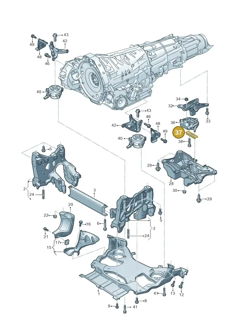 8W0399292 — Audi A8L (2017-2022) diagram 838399400, position 37