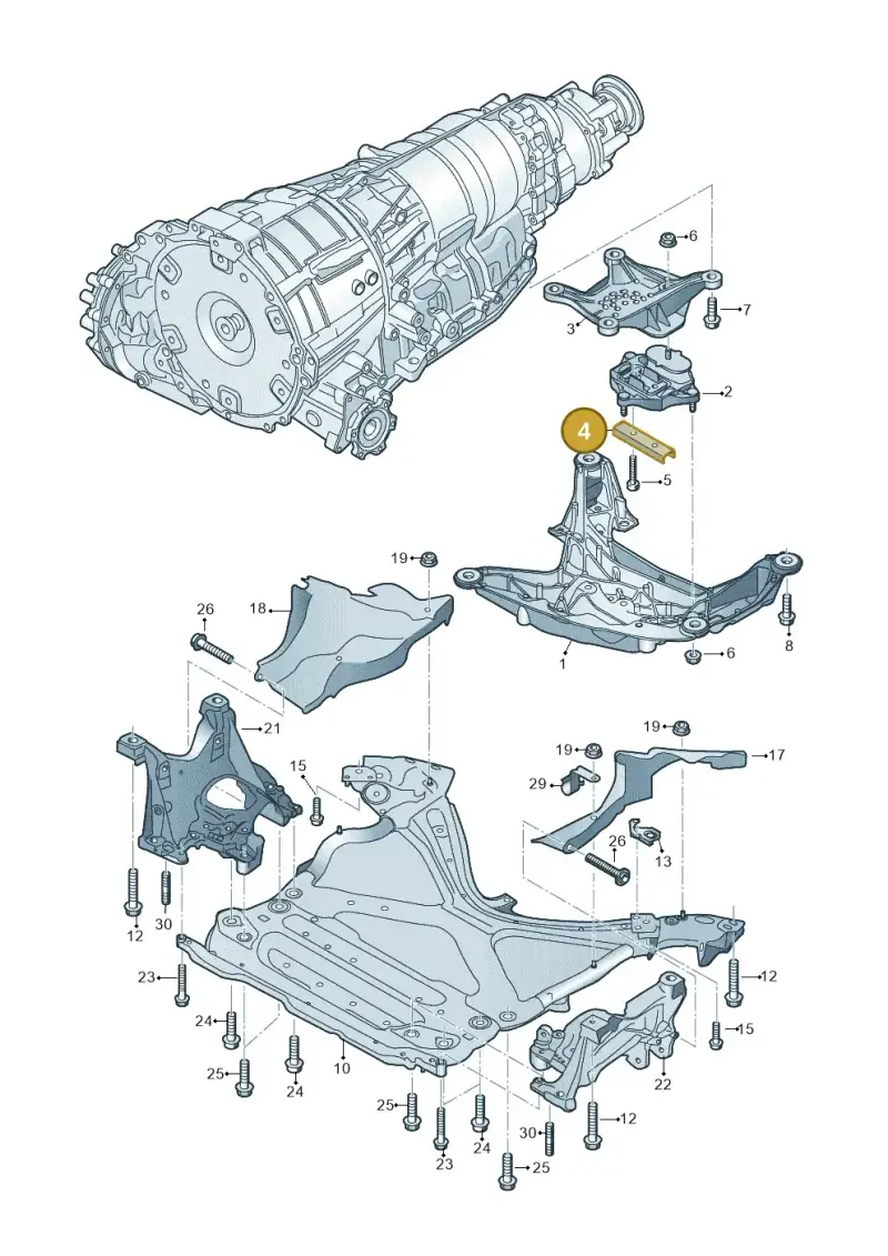 8W0399292 — Audi RS4 Avant (2017-) diagram 849399900, position 4