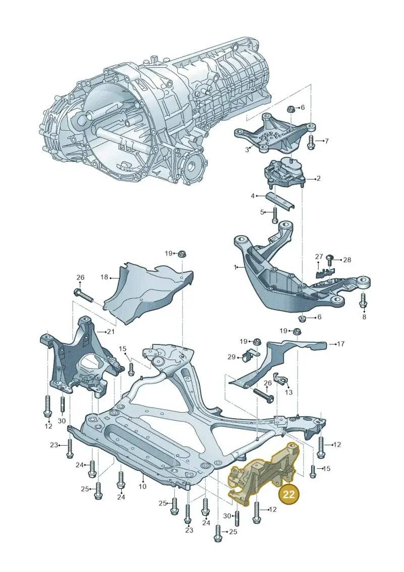 8W0399295E — Audi A5 Sportback (2016-2025) diagram 849399200, position 22