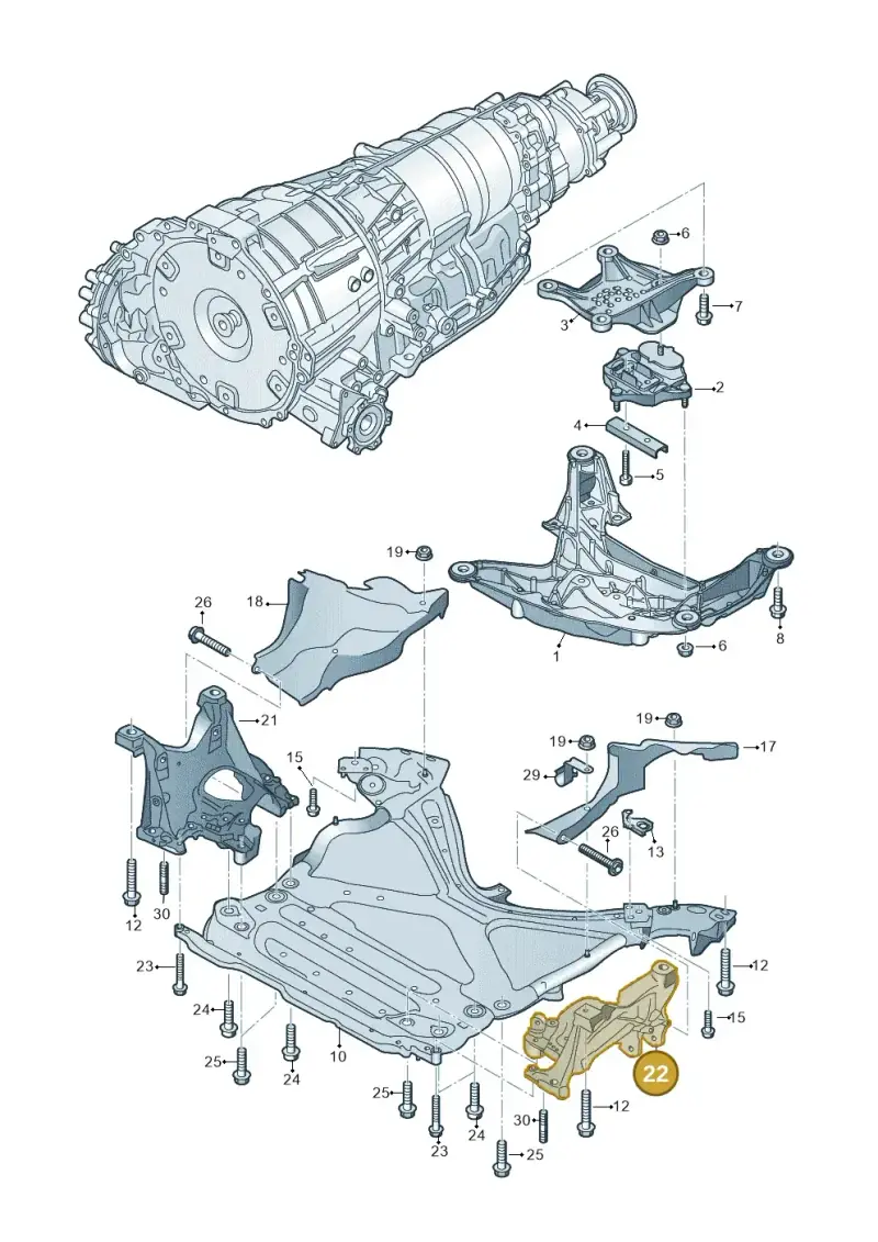 8W0399295E — Audi RS4 Avant (2017-2025) diagram 849399900, position 22