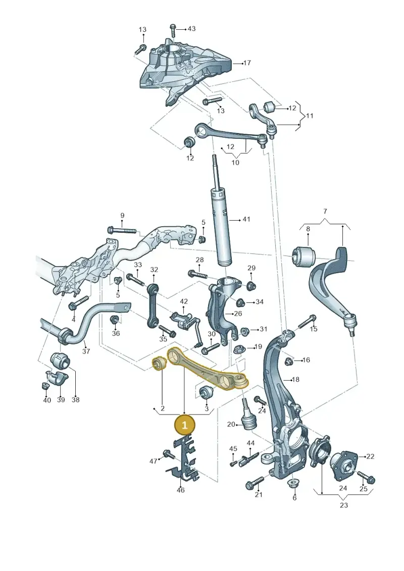 8W0407152D — Audi A4 (2015-2025) diagram 849407000, position 1