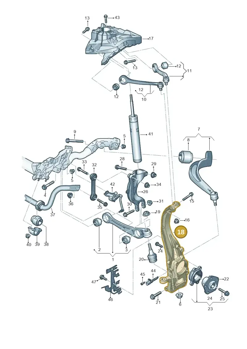 8W0407254F — Audi A4 (2015-2025) diagram 849407000, position 18
