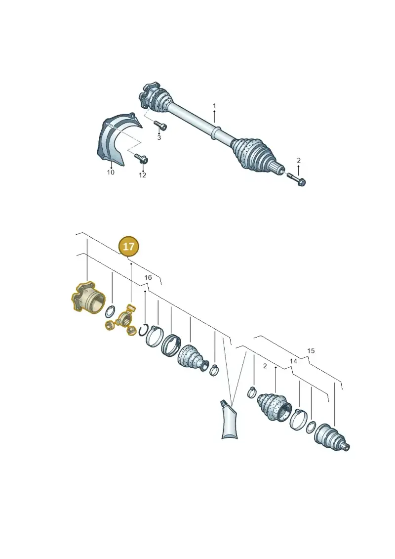 8W0498103B — Audi A4 2.0 (2015-2019) diagram 849407300, position 17