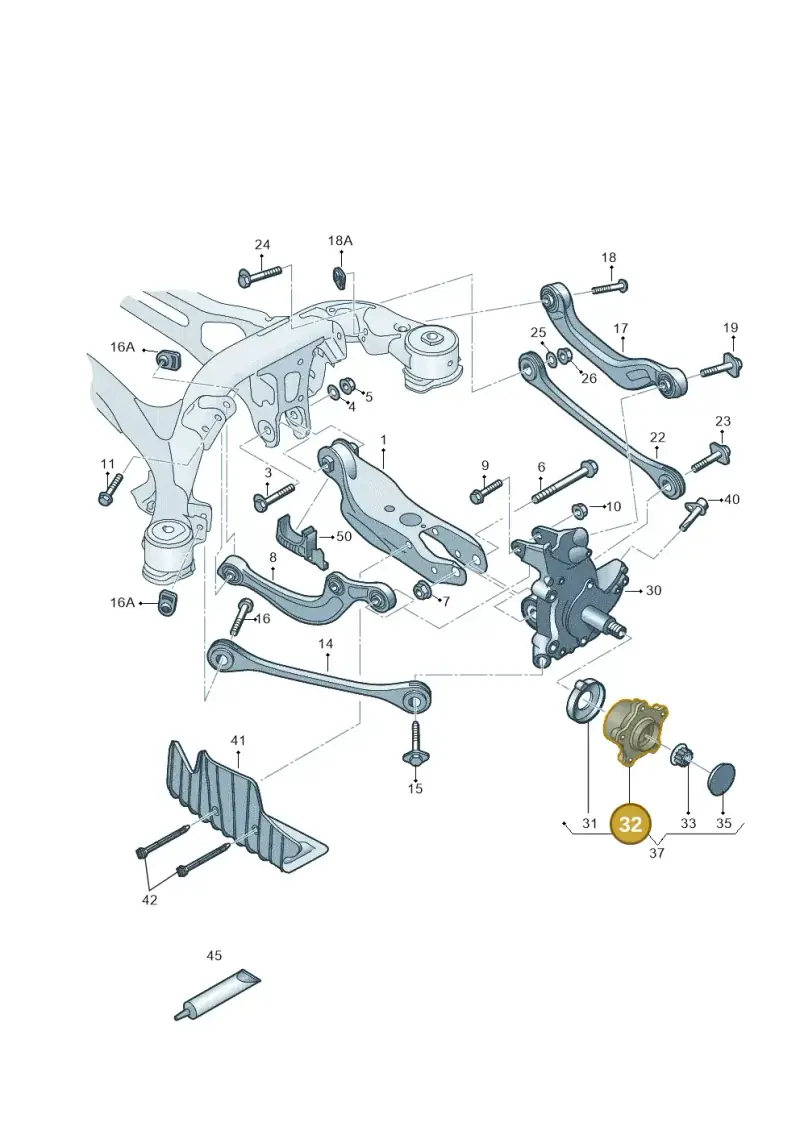 8W0501611B — Audi A6 (2018-2025) diagram 430505200, position 32
