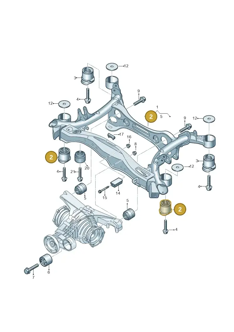 8W0505145E — Audi A5 Cabriolet (2016-2025) diagram 849505100, position 2